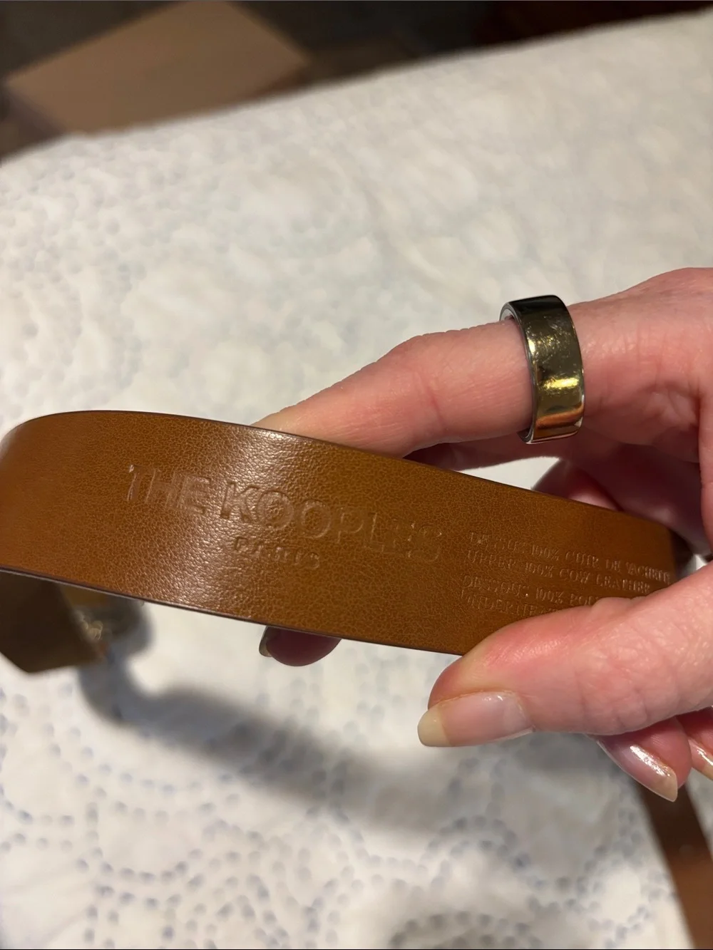 The Kooples Brown Suede Belt with Buckle